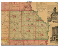 Dayton, South Dakota 1893 Old Town Map Custom Print - Lincoln Co.