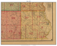 Eden, South Dakota 1893 Old Town Map Custom Print - Lincoln Co.