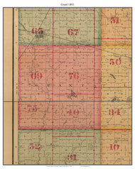 Grant, South Dakota 1893 Old Town Map Custom Print - Lincoln Co.