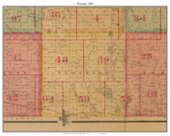 Pleasant, South Dakota 1893 Old Town Map Custom Print - Lincoln Co.