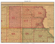 Springdale, South Dakota 1893 Old Town Map Custom Print - Lincoln Co.