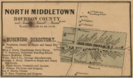 North Middletown - Bourbon County, Kentucky 1861 Old Town Map Custom Print - Bourbon, Fayette, Clark, Jessamine, Woodford Co.