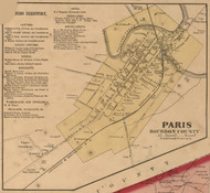 Paris - Bourbon County, Kentucky 1861 Old Town Map Custom Print - Bourbon, Fayette, Clark, Jessamine, Woodford Co.