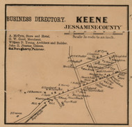 Keene - Jessamine County, Kentucky 1861 Old Town Map Custom Print - Bourbon, Fayette, Clark, Jessamine, Woodford Co.
