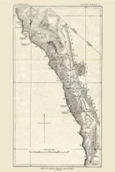 Owens Valley, California 1910 - Old Map Reprint CA Regional
