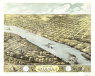 Atchison, Kansas 1869 Bird's Eye View