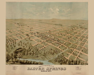 Baxter Springs, Kansas 1871 Bird's Eye View