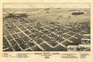 Great Bend, Kansas 1882 Bird's Eye View