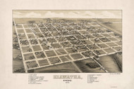 Hiawatha, Kansas 1879 Bird's Eye View