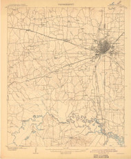 Texarkana, Texas 1909 () USGS Old Topo Map Reprint 15x15 TX Quad 465240