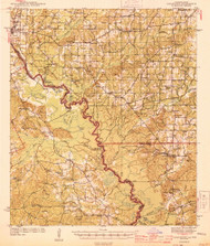 Logansport, Louisiana 1944 () USGS Old Topo Map Reprint 15x15 TX Quad 334760