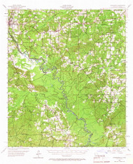 Logansport, Louisiana 1956 (1967) USGS Old Topo Map Reprint 15x15 TX Quad 334762