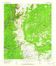 Starks, Louisiana 1959 (1960) USGS Old Topo Map Reprint 15x15 TX Quad 335045