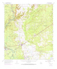 Starks, Louisiana 1959 (1968) USGS Old Topo Map Reprint 15x15 TX Quad 335047