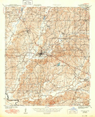 Zwolle, Louisiana 1944 (1949) USGS Old Topo Map Reprint 15x15 TX Quad 335145
