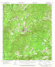 Zwolle, Louisiana 1957 (1966) USGS Old Topo Map Reprint 15x15 TX Quad 335146