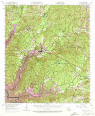 Zwolle, Louisiana 1957 (1972) USGS Old Topo Map Reprint 15x15 TX Quad 335147