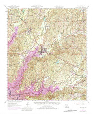 Zwolle, Louisiana 1957 (1983) USGS Old Topo Map Reprint 15x15 TX Quad 335149