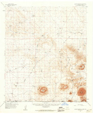 Alamo Mountain, New Mexico 1959 (1960) USGS Old Topo Map Reprint 15x15 TX Quad 189511