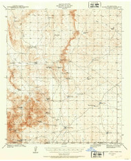 Bassett Lake, New Mexico 1940 (1954) USGS Old Topo Map Reprint 15x15 TX Quad 189696