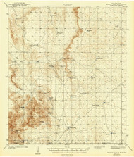 Bassett Lake, New Mexico 1943 () USGS Old Topo Map Reprint 15x15 TX Quad 189697