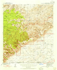 Carlsbad Caverns West, New Mexico 1940 (1955) USGS Old Topo Map Reprint 15x15 TX Quad 190027