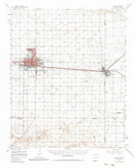 Clovis, New Mexico 1957 (1985) USGS Old Topo Map Reprint 15x15 TX Quad 190231