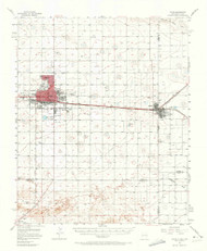 Clovis, New Mexico 1957 (1973) USGS Old Topo Map Reprint 15x15 TX Quad 190232