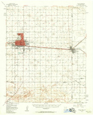Clovis, New Mexico 1957 (1958) USGS Old Topo Map Reprint 15x15 TX Quad 190233