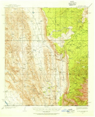 El Paso Gap, New Mexico 1935 (1954) USGS Old Topo Map Reprint 15x15 TX Quad 190525