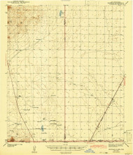 Newman, New Mexico 1943 () USGS Old Topo Map Reprint 15x15 TX Quad 191683