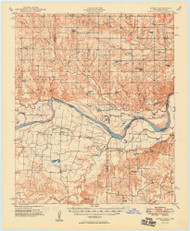 Direct, Texas 1949 () USGS Old Topo Map Reprint 15x15 TX Quad 802233