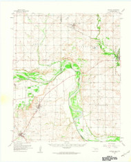 Hastings, Oklahoma 1957 () USGS Old Topo Map Reprint 15x15 TX Quad 800873