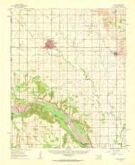 Hollis, Oklahoma 1961 (1963) USGS Old Topo Map Reprint 15x15 TX Quad 706060