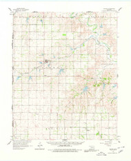 Reydon, Oklahoma 1961 (1980) USGS Old Topo Map Reprint 15x15 TX Quad 801001