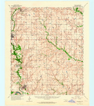 Ryan, Oklahoma 1962 (1964) USGS Old Topo Map Reprint 15x15 TX Quad 802398