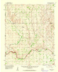 Sweetwater, Oklahoma 1960 (1961) USGS Old Topo Map Reprint 15x15 TX Quad 706899
