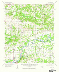 Wade, Oklahoma 1957 (1959) USGS Old Topo Map Reprint 15x15 TX Quad 802438
