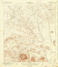 Agua Fria, Texas 1937 () USGS Old Topo Map Reprint 15x15 TX Quad 105553