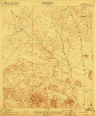 Agua Fria, Texas 1917 () USGS Old Topo Map Reprint 15x15 TX Quad 123683