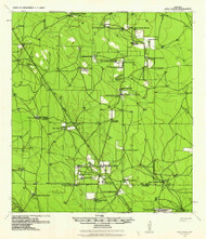 Agua Nueva, Texas 1938 (1959) USGS Old Topo Map Reprint 15x15 TX Quad 105558
