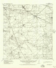 Aguilares, Texas 1940 () USGS Old Topo Map Reprint 15x15 TX Quad 105562