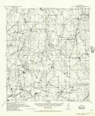 Aguilete Creek, Texas 1937 (1956) USGS Old Topo Map Reprint 15x15 TX Quad 105564