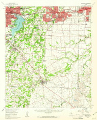 Arlington, Texas 1959 (1961) USGS Old Topo Map Reprint 15x15 TX Quad 106187