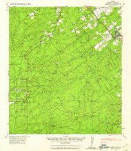 Asherton, Texas 1940 (1958) USGS Old Topo Map Reprint 15x15 TX Quad 106217