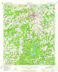 Athens, Texas 1949 (1966) USGS Old Topo Map Reprint 15x15 TX Quad 106236