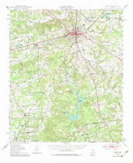Athens, Texas 1949 (1985) USGS Old Topo Map Reprint 15x15 TX Quad 121773