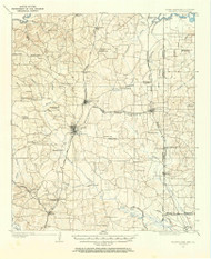 Atlanta, Texas 1907 (1958) USGS Old Topo Map Reprint 15x15 TX Quad 106243