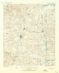 Atlanta, Texas 1907 (1954) USGS Old Topo Map Reprint 15x15 TX Quad 106244