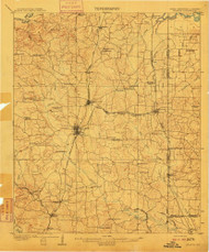 Atlanta, Texas 1910 () USGS Old Topo Map Reprint 15x15 TX Quad 123724